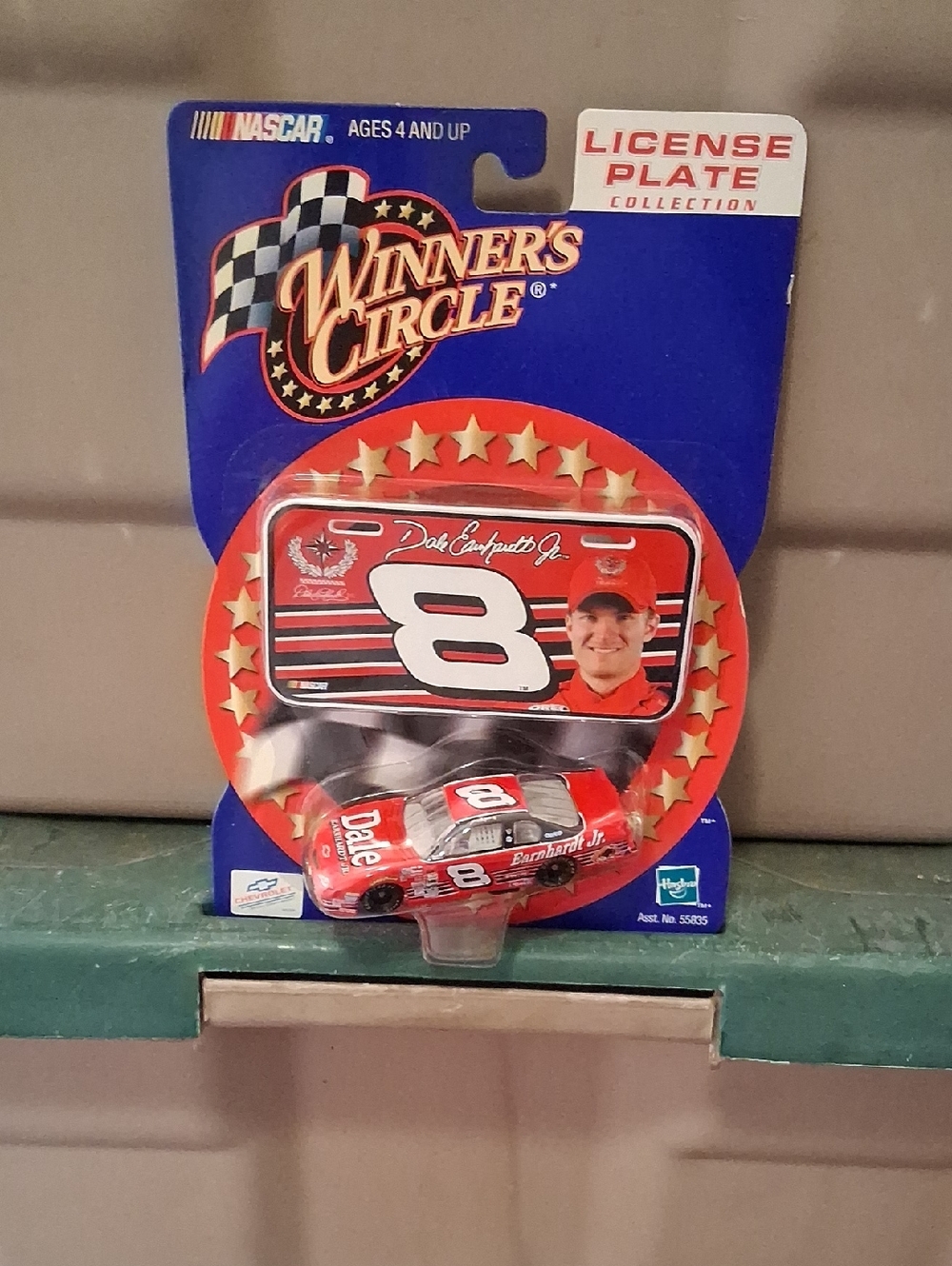 Nascar Winners Circle Dale Earnhardt Jr. Red Black License Plate & Diecast Car